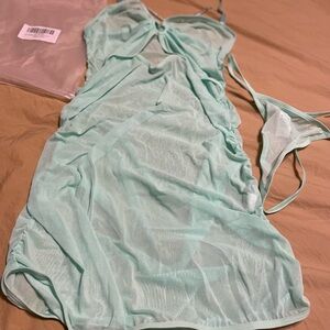 Sheer Mint Green Lingerie Set
